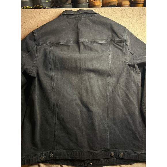Liberty Blues 2X Black Denim Jacket Big & Tall Oversized Trucker Barn - Picture 7 of 7